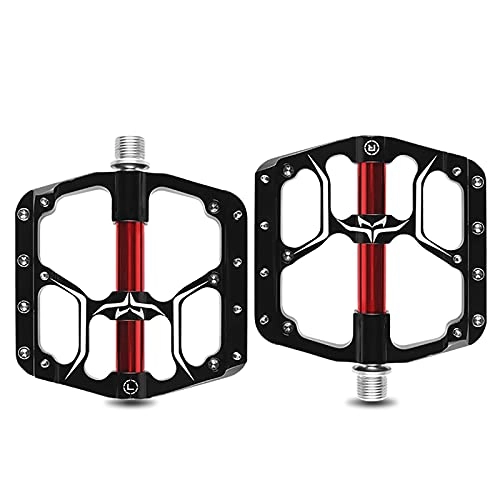 Mountain Bike Pedal : GSYNXYYA Bicycle Pedals, Waterproof And Dustproof Aluminum Alloy Bicycle Accessories Pedal, Three-Bearing Non-Slip Mountain Pedal(M14mm), Black