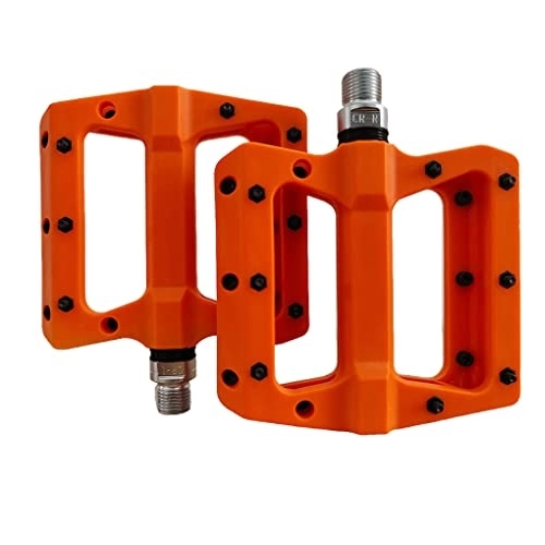 Mountain Bike Pedal : Guangcailun 2 Pieces Pedals Plate Anti- Road Mountain Bike Pedal 9 / 16 Inch Sealed Bearing Cycling Replacement, Orange