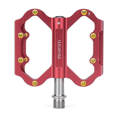 Mountain Bike Pedal : Gububi Bicycle Pedals, Mountain Bike Pedal Lightweight Aluminium Alloy Pedals for MTB Road Bicycle for MTB BMX Bikes Road Cycling (Color : Red)