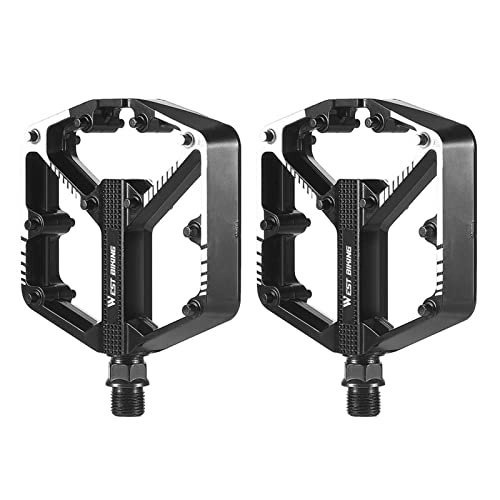 Mountain Bike Pedal : Gujugm Bike Pedals, Ultralight Bike Pedals DU Bearing MTB Mountain Road Bicycle Pedals, Aluminum Alloy Anti-slip Cycling Pedals for Road Mountain BMX MTB Bike