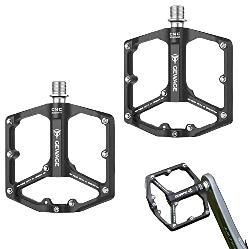 Mountain Bike Pedal : Gujugm Mountain Bike Pedal, Non-Slip Lightweight Aluminum Alloy Bicycle Platform Pedals - Lightweight and Waterproof Bicycle Platform Pedal