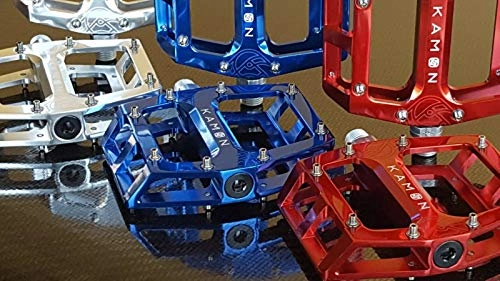 Mountain Bike Pedal : Gusset KAMON Pedals (CNC MACHINED) Mountain Bike BMX (Fully Sealed) NEW (Pair) (Red)
