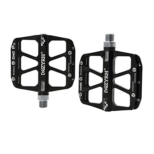 Mountain Bike Pedal : Guyuexuan Mountain Bike Pedals, Ultra Strong Colorful CNC Machined 9 / 16" Cycling Sealed 3 Bearing Pedals, and durable The latest style, and durable (Color : Black)