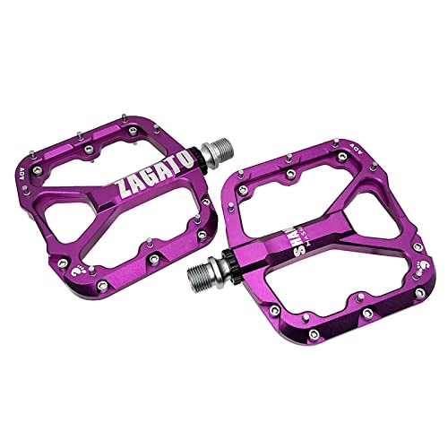 Mountain Bike Pedal : GXXDM Mountain Bike Bicycle Pedals Cycling Ultralight Alloy 3 Bearings MTB Pedals Bike Pedals Flat CNC Aluminium Bearing Non-Slip Road And Other Bikes Trekking Pedals Delivery Time: 4-10 Days, Purple