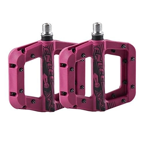 Mountain Bike Pedal : GXXDM Mountain Bike Pedal MTB Pedals Bicycle Flat Pedals Nylon Fiber MTB Cycling Anti-Skid Foot Pedal Sports Accessories for BMX MTB Road Bicycle Delivery Time: 4-10 Days, Purple