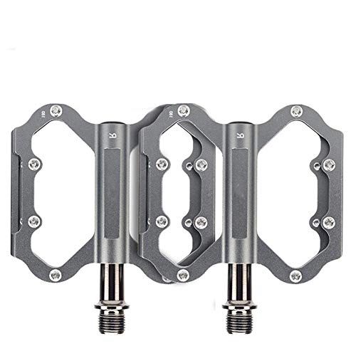 Mountain Bike Pedal : HAIK Bike Pedal Mountain Bicycles Pedals Bike Pedals Non-Slip Fit Most Bikes Mountain Road Mountain Bike Pedal (Color : Grey)