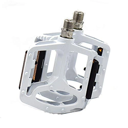 Mountain Bike Pedal : Haoyushangmao Bicycle Pedals Aluminum Alloy Pedals 2 / Package Comfortable Four Colors To Choose From (Color : White)