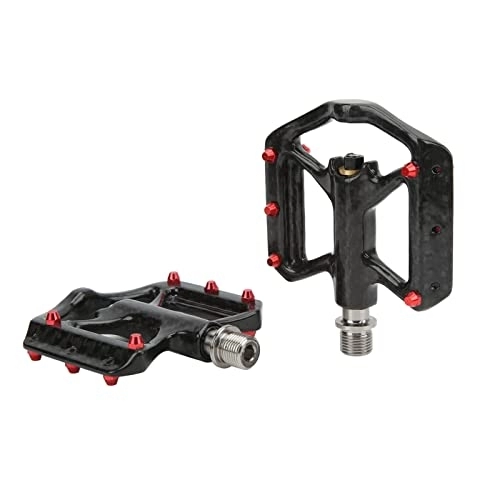 Mountain Bike Pedal : Hapivida Mountain Bike Pedals 9 / 16 Carbon Fiber Sealed Bearing Alloy Bicycle Pedals with Cleats for Mountain Bike BMX Road Bicycle