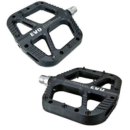 Mountain Bike Pedal : HBRT Wide Mountain Bicycle Pedals, Bike Pedal, Nylon Pedals Flat Downhill Pedals for BMX MTB Cruiser Cyclocross Folding Racing Touring