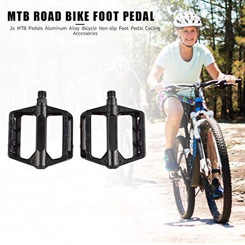 Mountain Bike Pedal : HCHD 1 Pair Bicycle Ball Bearing Pedals Aluminum Alloy Non-slipping MTB Mountain Bikes Foot Pedal Cycling Bicycle Equipment