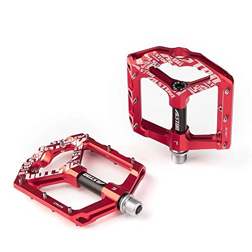 Mountain Bike Pedal : HDHL MTBBicycle Pedal Mountain Bike Pedal Mountain Bike Pedal Platform Bike Flat Alloy Pedal9 / 16"3Bearing RoadRed