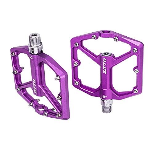 Mountain Bike Pedal : Hellery Mountain Bike Pedal Non-Slip 9 / 16 Inch Bicycle Platform Flat Pedals for Road Mountain BMX MTB Bike Pedal Replacement Repair - Purple