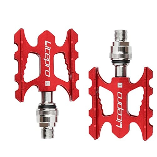 Mountain Bike Pedal : Hellery Mountain Road Bike Pedals Bike Platform Pedals Lightweight Cycling Accessories - Red, 109x63mm