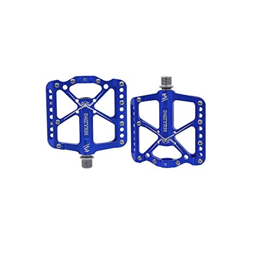 Mountain Bike Pedal : Hengtongtongxun Mountain Bike Pedals, Ultra Strong Colorful CNC Machined 9 / 16" Cycling Sealed 3 Bearing Pedals, The latest style, and durable (Color : Blue)