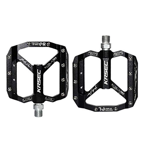 Mountain Bike Pedal : HJJGRASS Bicycle Pedals 3 Bearings Mountain Bike Road Bike Bicycle 9 / 16 inch Bike Pedals, Ultralight Aluminium Alloy Bicycle Pedals, BLACK