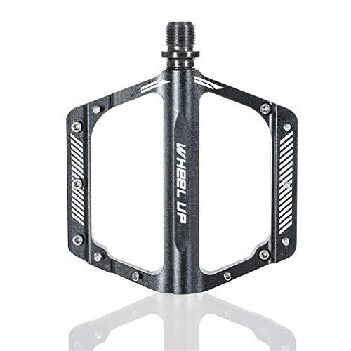 Mountain Bike Pedal : HJJGRASS Bike Pedals New Aluminum Alloy Mountain Road Bike Hybrid Pedals with 3 Ultral Sealed Bearings, CNC Machined 9 / 16 Inch (1 Pair, Black)