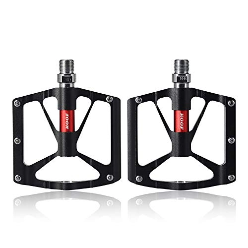 Mountain Bike Pedal : HKYMBM Bike Pedals 9 / 16 Inch Aluminium Alloy Flat Cycling Pedals Sealed Bearing Axle for Mountain BMX Road Accessories Bicycles with Metal Texture