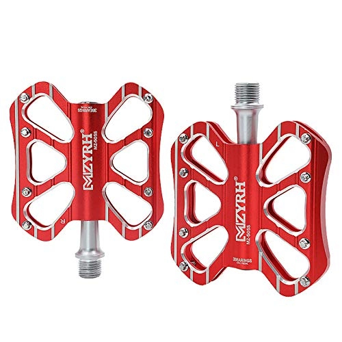 Mountain Bike Pedal : HKYMBM Bike Pedals Mountain Road Bicycle Flat Pedal, Universal Lightweight Aluminum Alloy Platform Pedal for Travel Cycle-Cross Bikes Etc, A