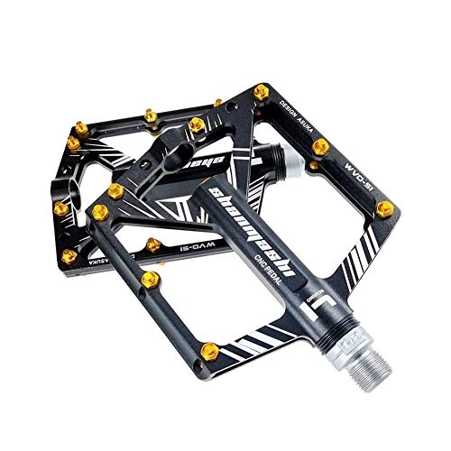 Mountain Bike Pedal : HKYMBM Mountain Bike Pedals, 4 Bearings Aluminum Alloy Dust Cap Protection Cycling Pedals, a