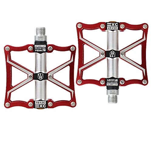 Mountain Bike Pedal : HKYMBM Mountain Bike Pedals, Sealed Bearing Anti-Slip Aluminum Alloy Cycling Pedals Universal Bicycle, a