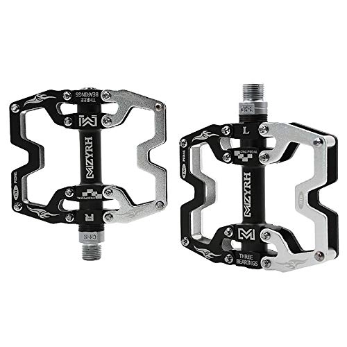 Mountain Bike Pedal : HKYMBM Mountain Bike Pedals, Ultra Strong Colorful CNC Machined Ultra Light Aluminum Alloy Cycling Sealed 3 Bearing Pedals, D