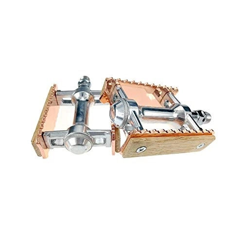 Mountain Bike Pedal : HLVU Bike Pedals Mountain Bike Pedals 1 Pair Aluminum Alloy Antiskid Durable Bike Pedals Surface For Road BMX MTB Bike 3 Colors(FX-1) MTB Pedal Bearing Pedals (Color : Rose Gold)