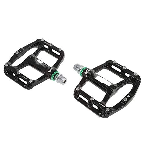 Mountain Bike Pedal : HNZZ Bike Pedal Bicycle Pedals Road Mountain Bike Pedals Ultralight MTB Bicycle Magnesium CNC Alloy Bike Pedals Cycling Foot Rest (Color : Black)