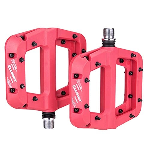 Mountain Bike Pedal : Holmeey Mountain Bike Pedals Platform, 1 Pair Of Nylon Composite Flat Pedals, Non-Slip Wide Platform Pedal, Bicycle Parts Accessories For Mountain Bike, Racing Bike