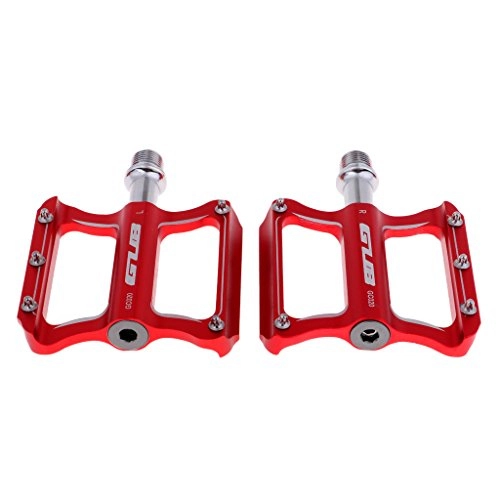 Mountain Bike Pedal : Homyl 2x Quality Alloy Mountain Bike Foot Pedal Universal Bicycle Cycle Cycling Footrest - Red