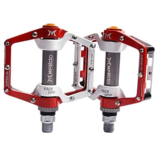 Mountain Bike Pedal : HOOBBI Bicycle Pedal, Mountain Bike Pedals Bicycle Cycling Bike Pedals Mtb Pedals Bicycle Pedal Bicycle Accessory Suitable for a Variety of Bicycles (Color : Red, Size : One Size)