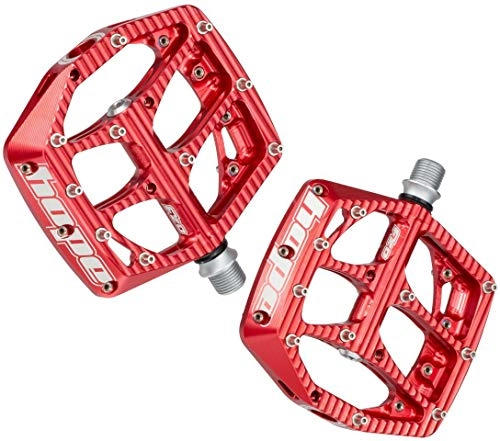 Mountain Bike Pedal : Hope F20 Flat MTB Pedals - Red, 110mm x 102mm / Mountain Biking Bike Trail Off Road Pin Dirt Jump Enduro Cycling Cycle Downhill Sticky Grip Riding Ride Platform Pedal Part Component Accessories