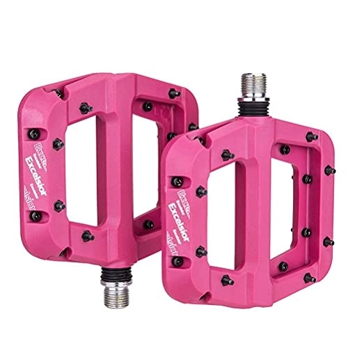 Mountain Bike Pedal : Hosuho 1 Pair Bicycle Pedals, Composite Nylon Fiber Mountain Bike Pedals, Flat Platform Bicycle Bike Parts Accessories