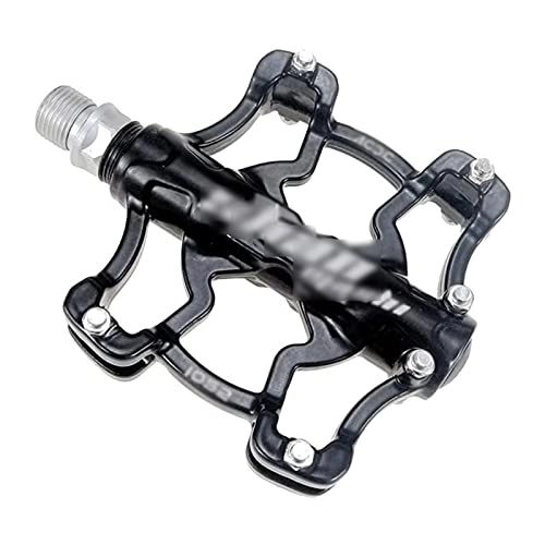 Mountain Bike Pedal : Huachaoxiang Bicycle Pedals Mountain Bike Road Bike Bicycle Pedals, MTB Pedals with Ultralight Aluminum Alloy Platform And 3 Sealed Brawls, Non-Slip Trekking Pedals, Black