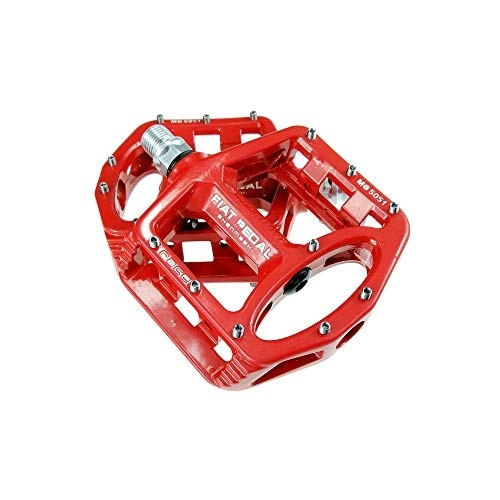Mountain Bike Pedal : Huangwanru Pedals Mountain Bike Pedals 1 Pair Magnesium Alloy Antiskid Durable Bike Pedals Surface For Road Bike 8 Colors Durable Pedals (Color : Red)