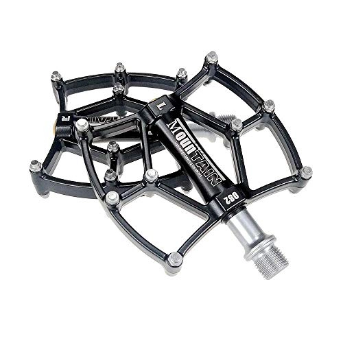 Mountain Bike Pedal : HUATINGRHPM Bike Pedals, Antiskid Mountain Bicycle Flat Pedals, Non-Slipping MTB Ultralight Aluminum Alloy Pedal, 9 / 16inch