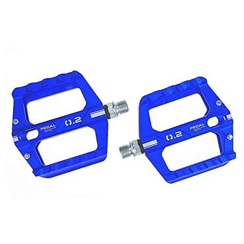 Mountain Bike Pedal : HUATINGRHPM Bike Pedals, Mountain Bicycle Pedals with Serrated Non-Slip Racing Bike Pedals Sealed Bearings Non-Slip for Universal Mountain Bike, Blue