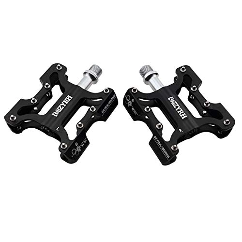 Mountain Bike Pedal : Huijunwenti Bike Pedals - Aluminum CNC Bearing Mountain Bike Pedals - Lightweight Bicycle Platform Pedals - Universal 9 / 16" Pedals For BMX / MTB Bike, City Bike The latest style, and durabl