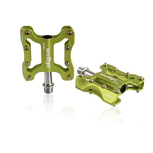 Mountain Bike Pedal : Huijunwenti Bike Pedals - Aluminum CNC Bearing Mountain Bike Pedals - Road Bike Pedals with 8 Anti-skid Pins - Lightweight Bicycle Platform Pedals - Universal 9 / 16" Pedals for BMX / MTB Bike The latest