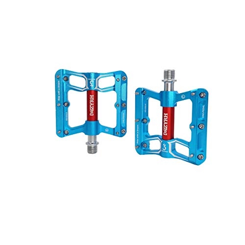 Mountain Bike Pedal : Huijunwenti Mountain Bike Pedals 9 / 16 Cycling 3 Pcs Sealed Bearing Bicycle Pedals, Multiple Colour The latest style, and durable (Color : Light blue)
