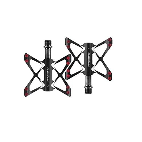Mountain Bike Pedal : Huijunwenti Mountain Bike Pedals, Ultra Strong Colorful CNC Machined 9 / 16" Cycling Sealed 3 Bearing Pedals, Simple Butterfly Design The latest style, and durable (Color : Black)