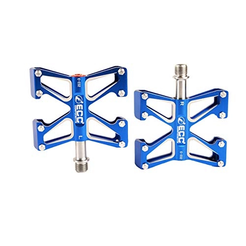 Mountain Bike Pedal : Huijunwenti Mountain Bike Pedals, Ultra Strong Colorful CNC Machined 9 / 16" Cycling Sealed 3 Bearing Pedals The latest style, and durable (Color : Blue)