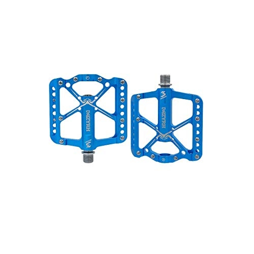 Mountain Bike Pedal : Huijunwenti Mountain Bike Pedals, Ultra Strong Colorful CNC Machined 9 / 16" Cycling Sealed 3 Bearing Pedals, The latest style, and durable (Color : Light blue)