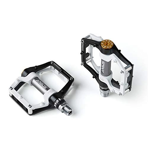 Mountain Bike Pedal : HUOGUOYIN Bicycle pedal Fit For Bike Pedals Fit For MTB BMX Sealed Bearing Bicycle Pedals 9 / 16" Aluminum Alloy Road Mountain Bike Cycling Pedals (Color : Black)