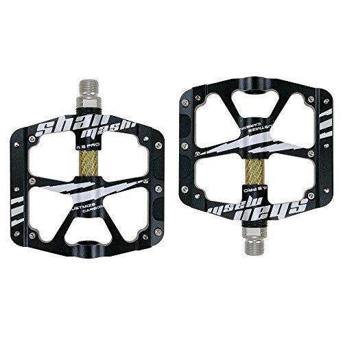 Mountain Bike Pedal : HWBB Bicycle Pedals 3 Bearings Bicycle Pedal Aluminium Alloy Lightweight Non-slip with CR-Mo Sealed 9 / 16 DU for Mountain Bike BMX Road Bike Black
