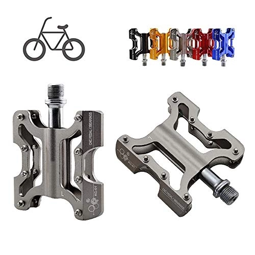 Mountain Bike Pedal : HWHSZ Bike Pedals, Mountain Bike Pedals, 3 Bearing Mountain Bike Pedals Ultralight Aluminum Alloy CNC Cycling Sealed Flat Pedals BMX MTB Cycling Bicycle Accessories, 1Pair, E