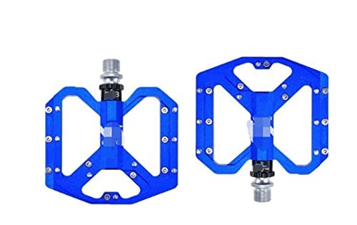 Mountain Bike Pedal : HYE XINGSTOR 2021 New Mountain Non-Slip Bike Pedals Platform Bicycle Flat Alloy Pedals 9 / 16" 3 Bearings Fit For Road MTB Fixie Bikes (Color : DBAXDWRV-BLUE)