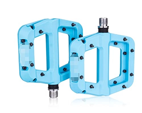 Mountain Bike Pedal : HYE XINGSTOR Bike Pedal Nylon 2 Bearing Composite 9 / 16 Mountain Bike Pedals High-Strength Non-Slip Bicycle Pedals Surface For Road BMX MT (Color : DBAXDWRV-BLUE)