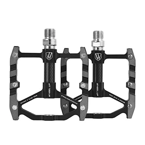Mountain Bike Pedal : HYJSA Bicycle peda, Anti-Slip Skidproof Durable Aluminum Alloy Plastic Hollow-out Bike Pedals, for Cycling Bicycle Mountain Bike / MTB Road Bike