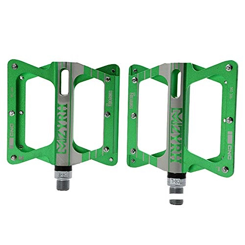 Mountain Bike Pedal : HYJSA Mountain Bike Pedals Cycling Aluminium Alloy CNC Bicycle Pedals Road Bike Pedals 9 / 16 inch, Sealed bearings, Green