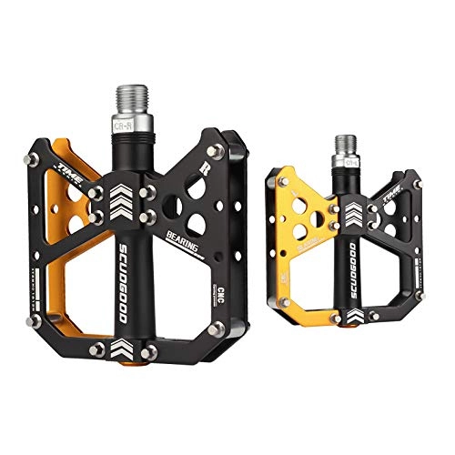 Mountain Bike Pedal : HYJSA Pedals bike, Fixed Gear Bicycle Sealed Bearing Pedals 9 / 16 inch for Cycling Bicycle Mountain Bike / MTB Road Bike, Yellow